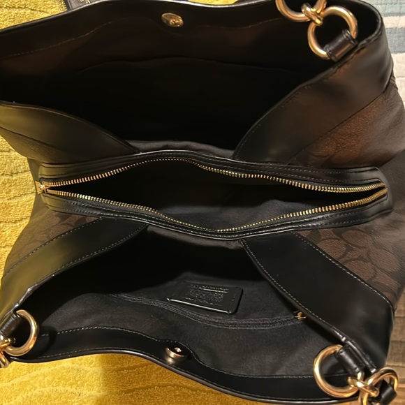 Coach Bags Coach Hallie Shoulder Bag In Signature Canvas Brown